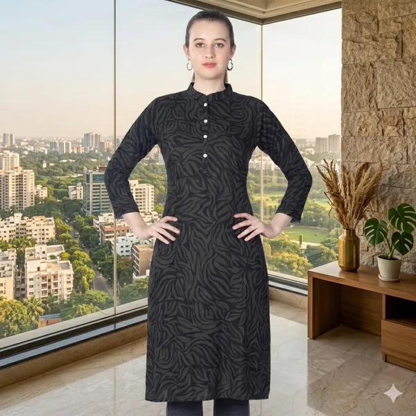 Black_Textured_Cotton_Kurti_For_Women