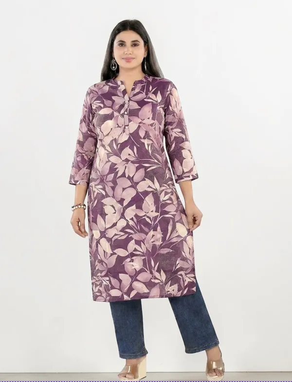 Purple_Floral_Print_Cotton_Kurti_For_Women