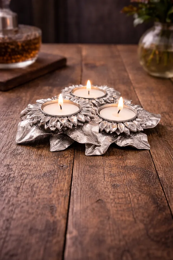 Silver_plated_Floral_Candle_Stand_For_Home_Decor