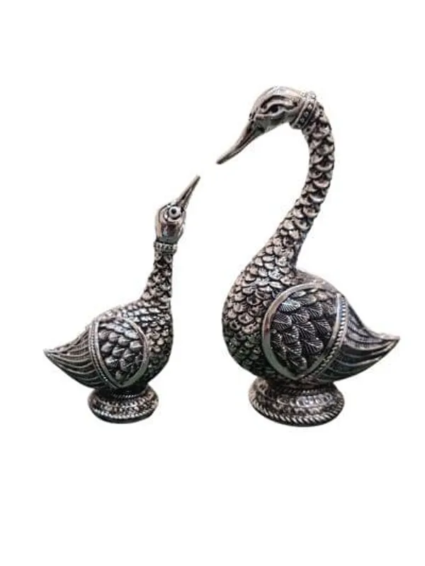 Silver_plated_Swan_Pair_Without_Base_For_Home_Decor