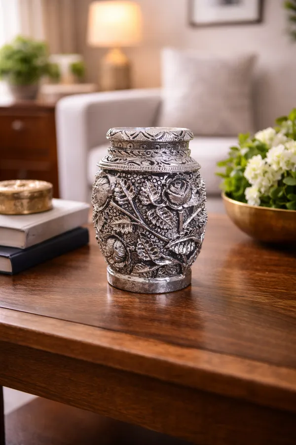 Silver_plated_Flower_Pot_For_Home_Decor_&_Indoor_Decoration