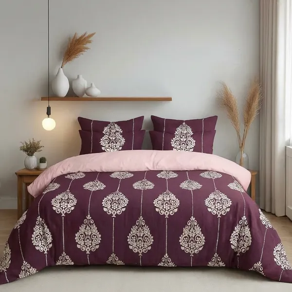 Burgundy_Fitted_Bedsheet_For_Bedroom_100x90_Inches