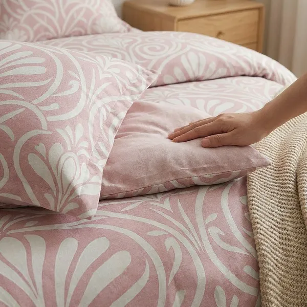 Pink_And_White_Fitted_Pattern_For_Bedroom_100x90_Inches