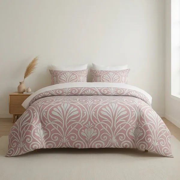 Pink_And_White_Fitted_Pattern_For_Bedroom_100x90_Inches