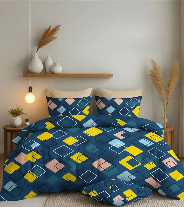 Multicolor_Fitted_Box_Bedsheet_For_Bedroom_100x90_Inches