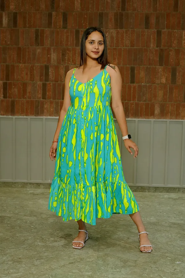 Printed_Dress_Mixed_Green_Yellow