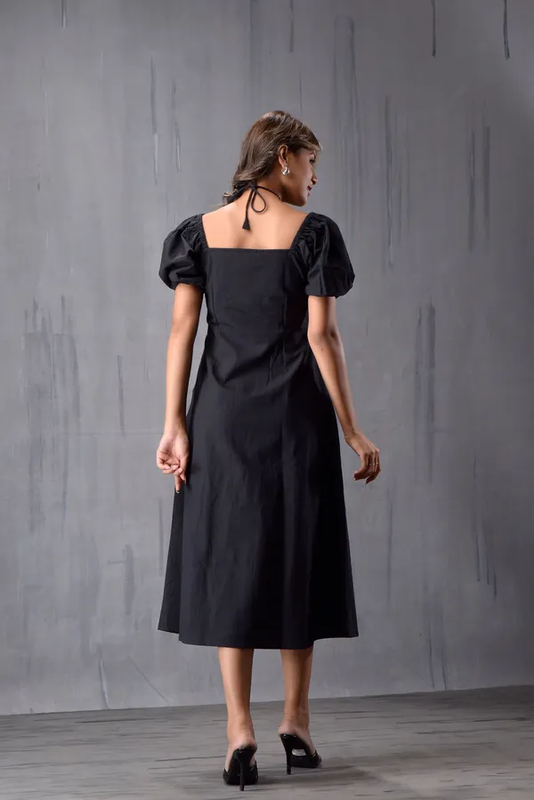Neck_Tie_Up_Side_Slit_Dress