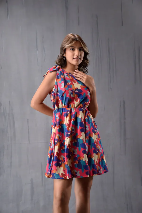 One_Shoulder_Off_Tie_Up_Dress