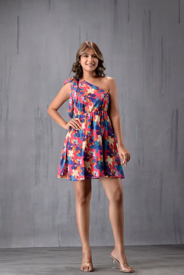 One_Shoulder_Off_Tie_Up_Dress