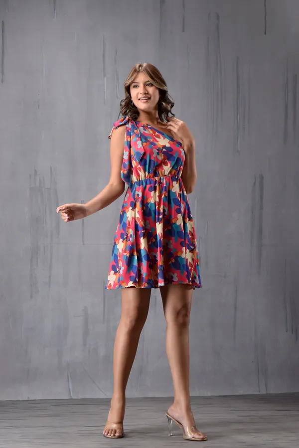 One_Shoulder_Off_Tie_Up_Dress
