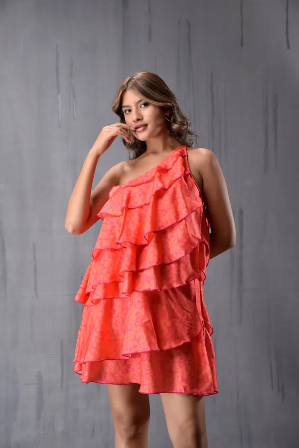 One_Shoulder_Tie_Up_Ruffle_Dress