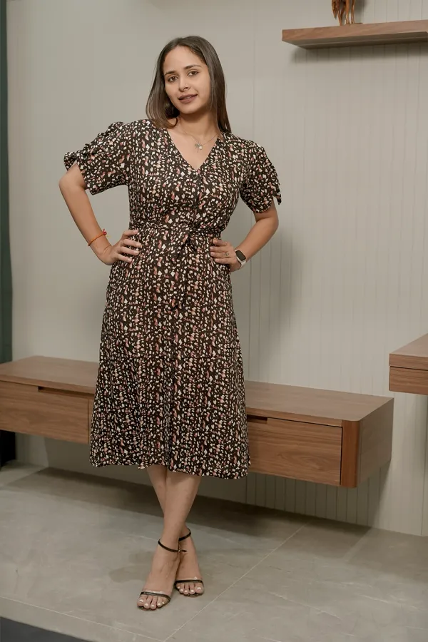 Printed_Dress_Multi(Brown,Black_&_White