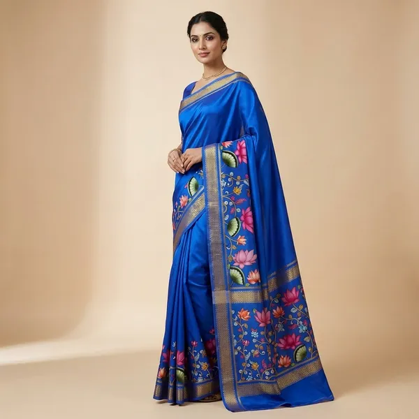 Blue_Semi_Crepe_Printed_Mysore_Silk_Aarshini_Saree_For_Women