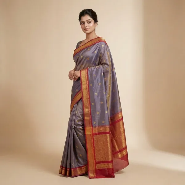 Smoky_Grey_Silk_Sutram_Krishnaa_Paithani_Saree_For_Women