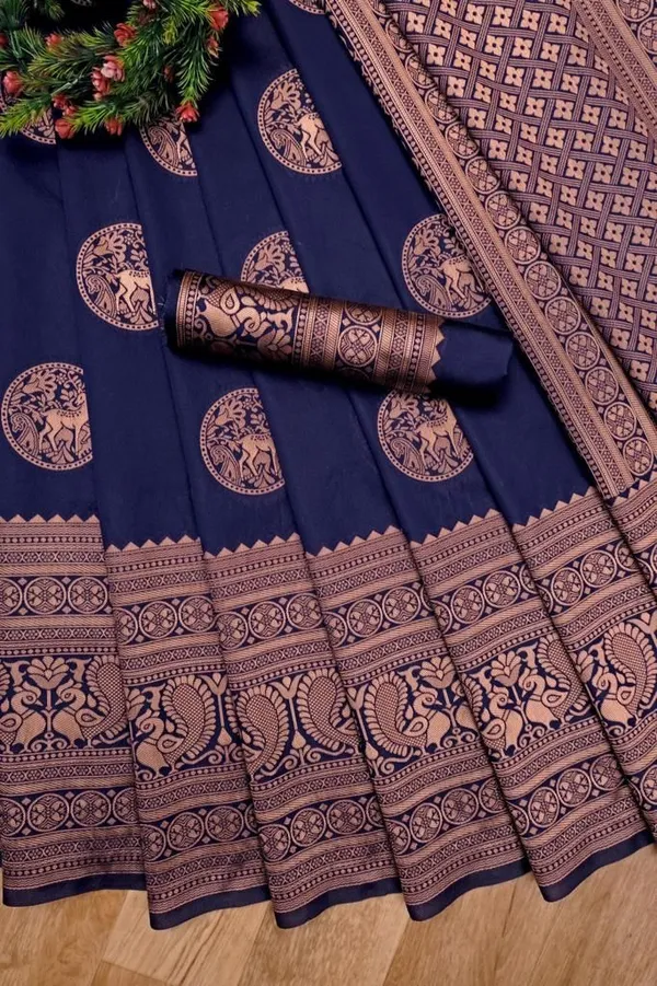 Aryahi_Royal_Navy_Blue_Soft_Lichi_Silk_Saree_with_Rich_Jacquard_Weaving