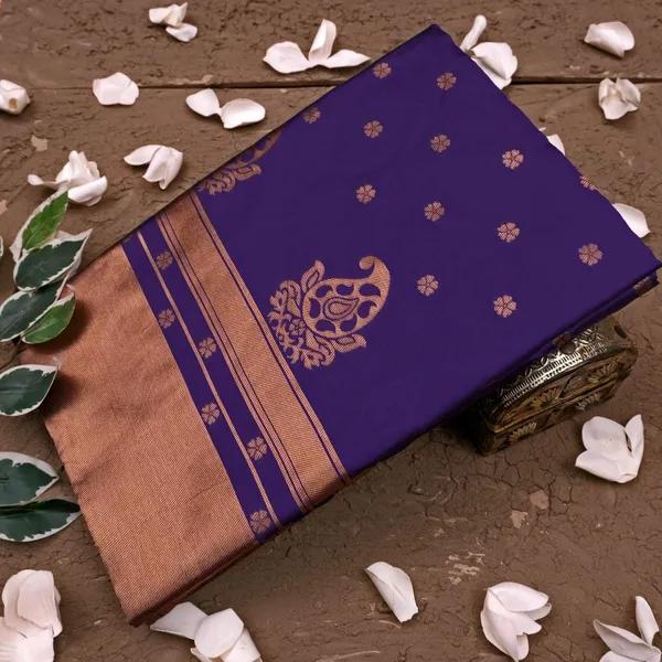 Anika_Royal_Indigo_Blue_Silk_Saree_with_Golden_Butti_&_Rich_Border_–_Classic_Festive_Elegance