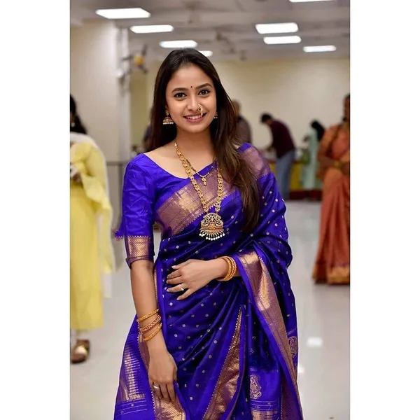 Anika_Royal_Indigo_Blue_Silk_Saree_with_Golden_Butti_&_Rich_Border_–_Classic_Festive_Elegance
