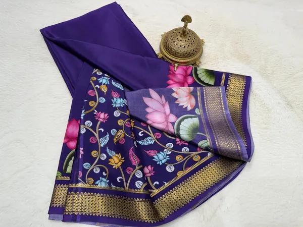 Orange_Semi_Crepe_Printed_Mysore_Silk_Aarshini_Saree_For_Women