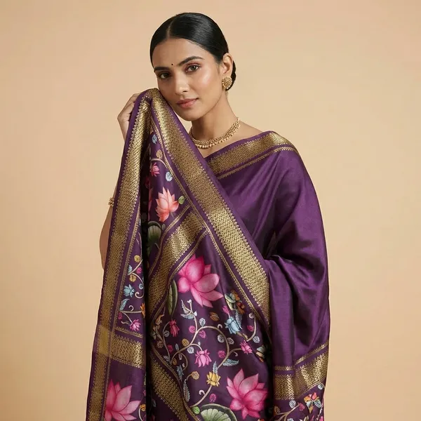 Purple_Semi_Crepe_Printed_Mysore_Silk_Aarshini_Saree_For_Women