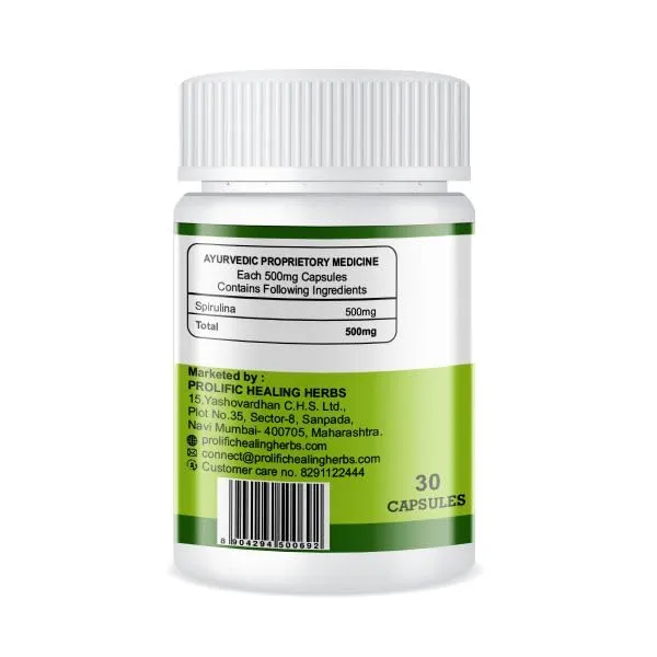 102_Pure_Spirulina_Capsules_Boost_Energy_Endurance_Improve_Heart_Health_Lowers_Bad_Cholesterol_Controls_Blood_Pressure_Rich_In_Nutrients_60_Capsules