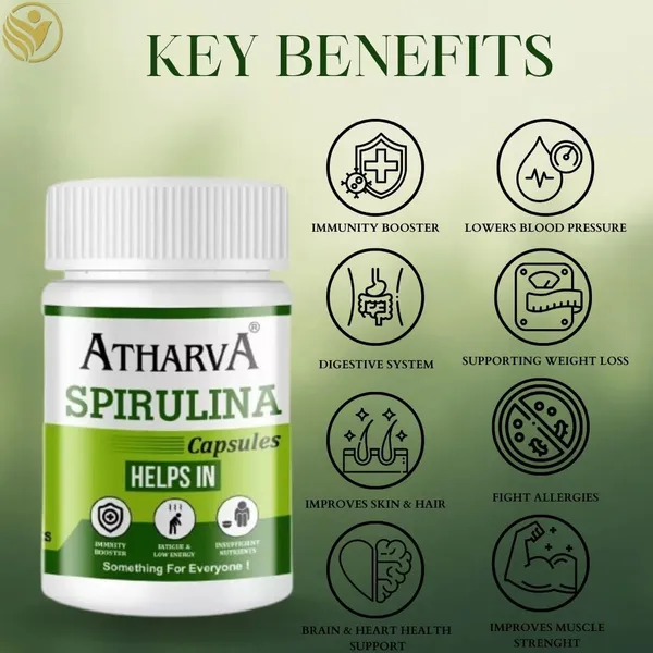 102_Pure_Spirulina_Capsules_Boost_Energy_Endurance_Improve_Heart_Health_Lowers_Bad_Cholesterol_Controls_Blood_Pressure_Rich_In_Nutrients_60_Capsules
