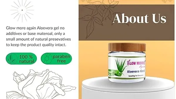 100_Pure_Aleovera_Gel_Glow_More_Again_Suitable_For_All_Type_Of_Skin_Brings_Natural_Glow_On_Skin_No_Dark_Circles_100_Gm_Pack_Of_2