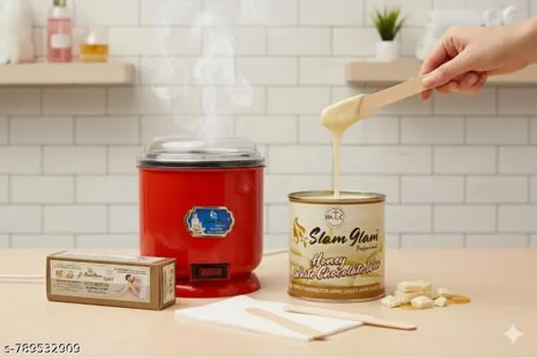 Professional_White_Chocolate_Wax_Kit_With_Electric_Heater_Waxing_Accessories_Complete_Salon_Combo_Knief_And_Big_Size_Tissue_Paper_Complimentory