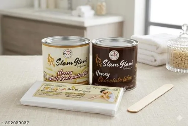 Professional_Honey_White_Chocolate_Dark_Chocolate_Wax_Combo_Pack_Of_2_With_30_Waxing_Strips_Spatula