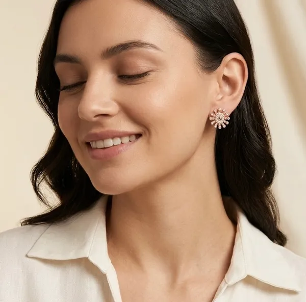 Rose_Gold_Sunburst_Stud_Earrings_With_Crystal_Embellishments