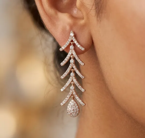 Rose_Gold_Leaf_Design_Necklace_And_Earrings_Jewelry_Set