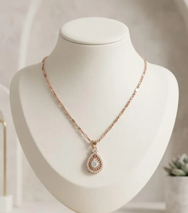 Gold-Plated_Teardrop_Pendant_Necklace_With_Sparkling_Crystals