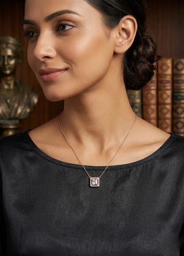Rose_Gold_Princess_Cut_Crystal_Halo_Pendant_Necklace
