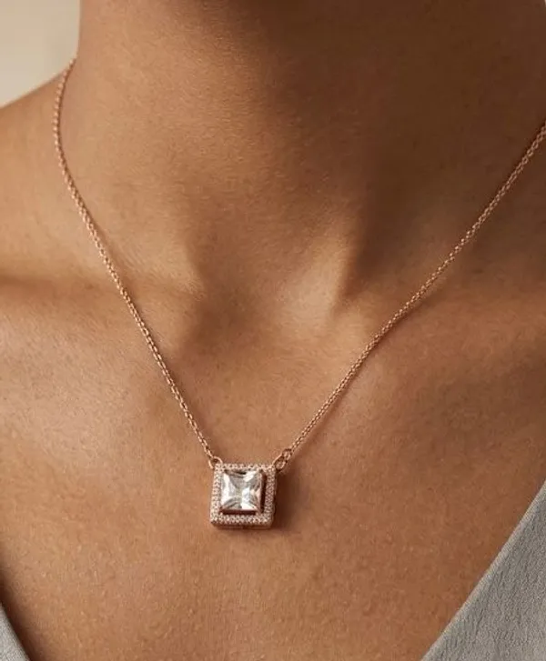 Rose_Gold_Princess_Cut_Crystal_Halo_Pendant_Necklace