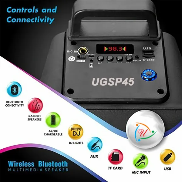 United_Gold__Multi-Media_Bluetooth_Party_Mate_Speaker_with_wired_Mic_for_Karaoke,_Digital_Display,_RGB_Lights,_USB,_SD_Card,_FM_Radio_