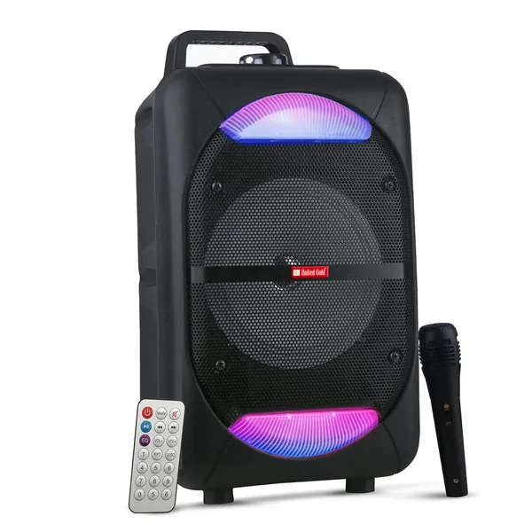 United_Gold__Multi-Media_Bluetooth_Party_Mate_Speaker_with_wired_Mic_for_Karaoke,_Digital_Display,_RGB_Lights,_USB,_SD_Card,_FM_Radio_