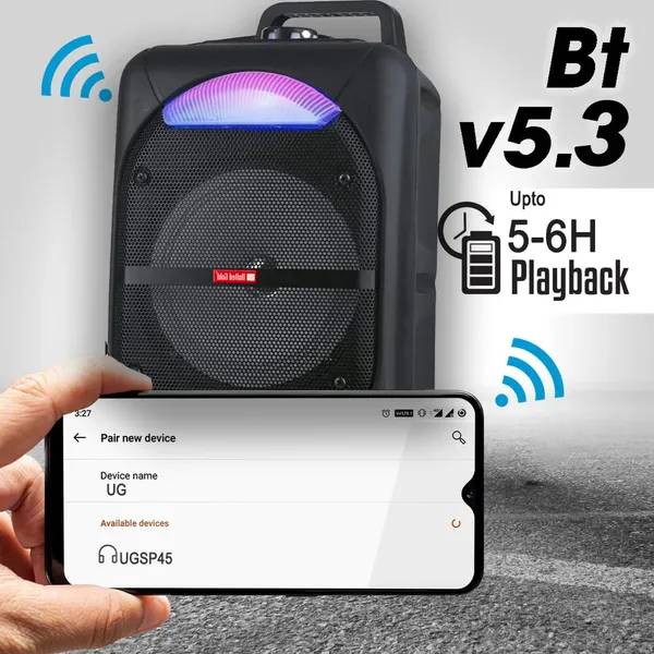 United_Gold__Multi-Media_Bluetooth_Party_Mate_Speaker_with_wired_Mic_for_Karaoke,_Digital_Display,_RGB_Lights,_USB,_SD_Card,_FM_Radio_