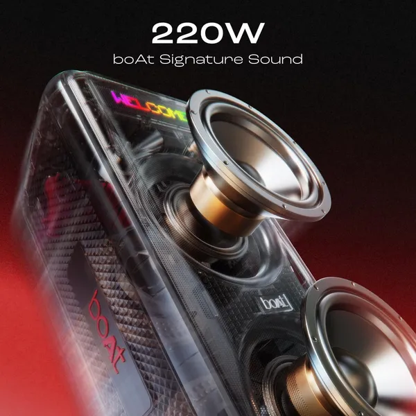 boAt_PartyPal_600_Party_Speaker,_220W_Signature_Sound,_Dynamic_Pixels,_Animated_Text_Display,_App_Support,_UHF_Wireless_Microphone,_Colorful_LEDs,7hrs_Battery_&_Guitar_Input_(Premium_Black)