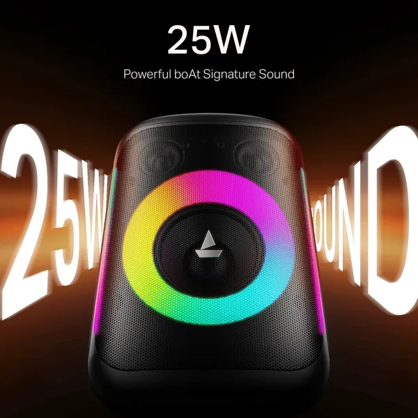 boAt_Partypal_30,_Wired_Mic_for_Karaoke,_6H_Battery,_RGB_LED,_TWS_Mode,_EQ_Modes_25_W_Bluetooth_Party_Speaker_(Black,_Mono_Channel)