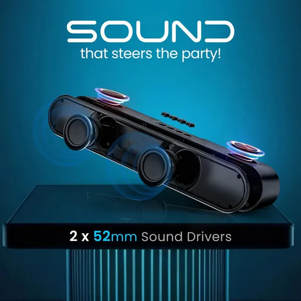 United_Gold_Cinema_Bar_UGSP50_Wireless_Sounbar,_20W_Powerful_Sound_Output,_Multiple_Connectivity_Modes,_06Hrs_Playtime,_Built_In_Mobile_Holder,_Bluetooth_Sound_Bar_Speaker