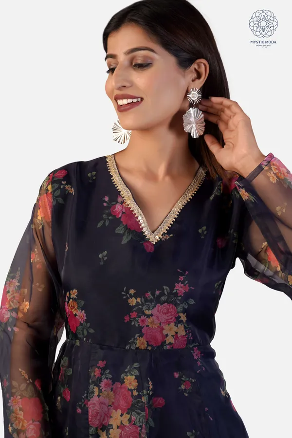 Blue_Elegant_Organza_Anarkali_Gown_Kurti_With_Pant_Dupatta_Ethnic_Set_For_Women