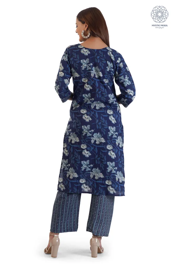 Blue_Cotton_Printed_Salwar_Suit_With_Embroidered_Neckline_Mulmul_Dupatta_Ethnic_Set_For_Women
