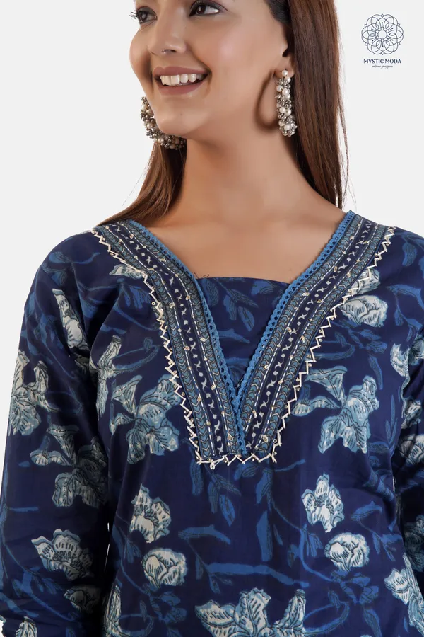Blue_Cotton_Printed_Salwar_Suit_With_Embroidered_Neckline_Mulmul_Dupatta_Ethnic_Set_For_Women