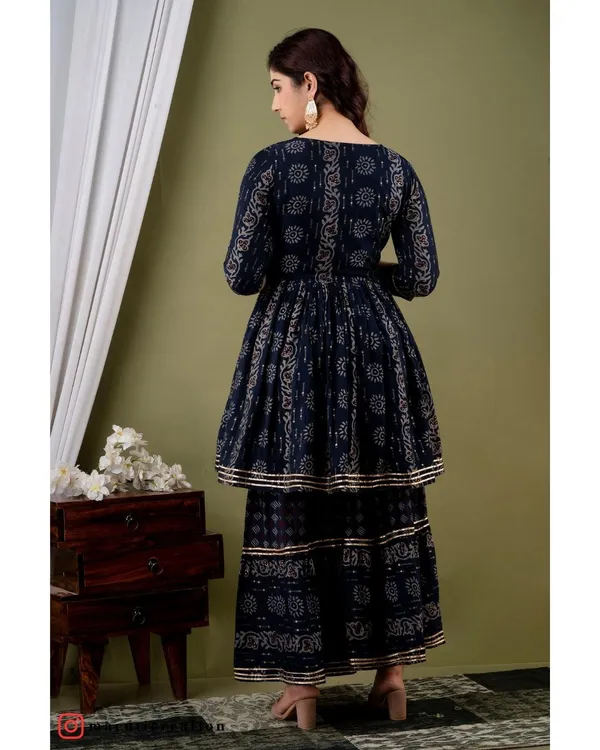 Blue_Muslin_Embroidered_Sharara_With_Dupatta_Set_Elegant_Ethnic_Ensemble_For_Women