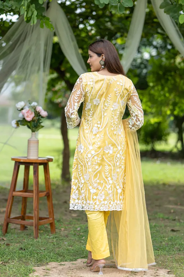 Yellow_Bright_Embroidered_Kurta_Set_With_Sheer_Dupatta_For_Women