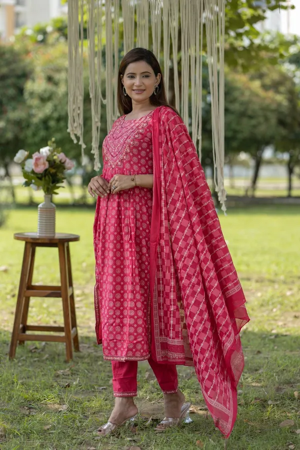 Pink_Cotton_Embroidered_Anarkali_Kurta_Set_With_Pants_Dupatta_For_Women