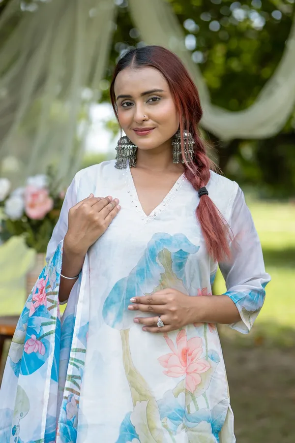 White_Digital_Print_Pure_Organza_Suit_With_Embroidery_Border_Premium_3_Piece_Set_For_Women