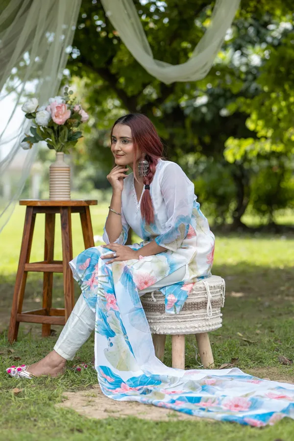 White_Digital_Print_Pure_Organza_Suit_With_Embroidery_Border_Premium_3_Piece_Set_For_Women