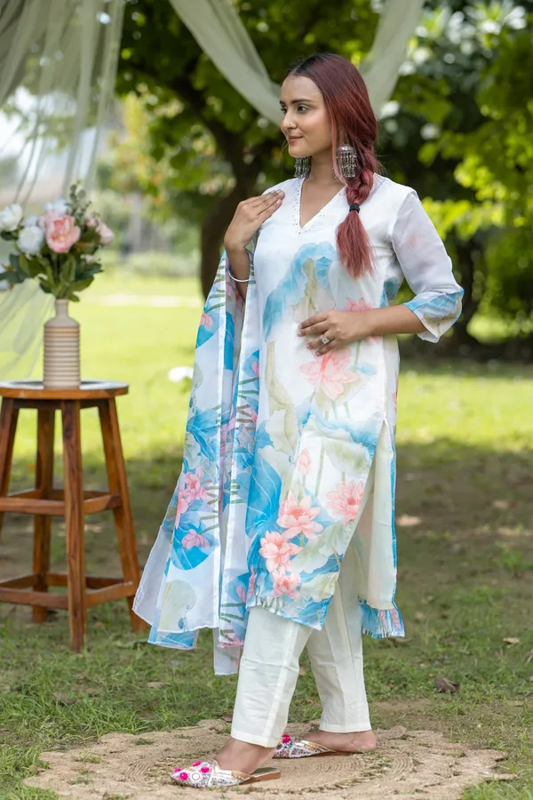 White_Digital_Print_Pure_Organza_Suit_With_Embroidery_Border_Premium_3_Piece_Set_For_Women