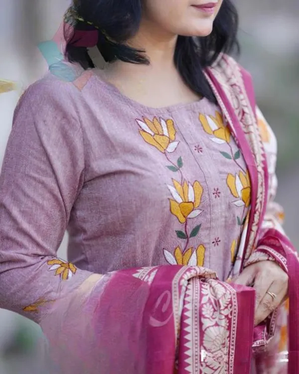 Purple_Cotton_Embroidered_Floral_Suit_Set_With_Printed_Dupatta_Elegant_Ethnic_Wear_For_Women