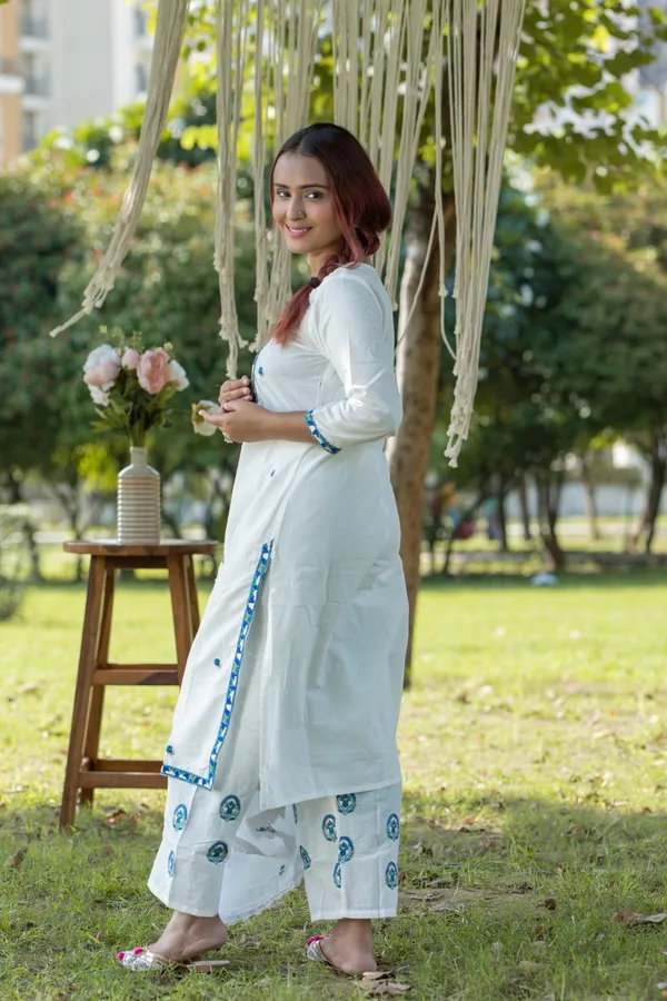 White_Cotton_Embroidered_Floral_Kurta_Palazzo_Dupatta_Set_For_Women